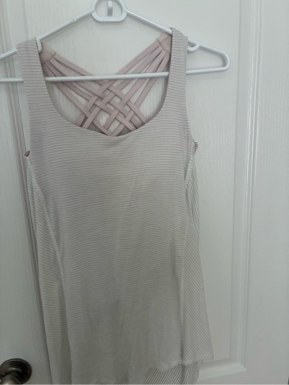 lululemon athletica Pale Beige Strappy-Back Tank Top